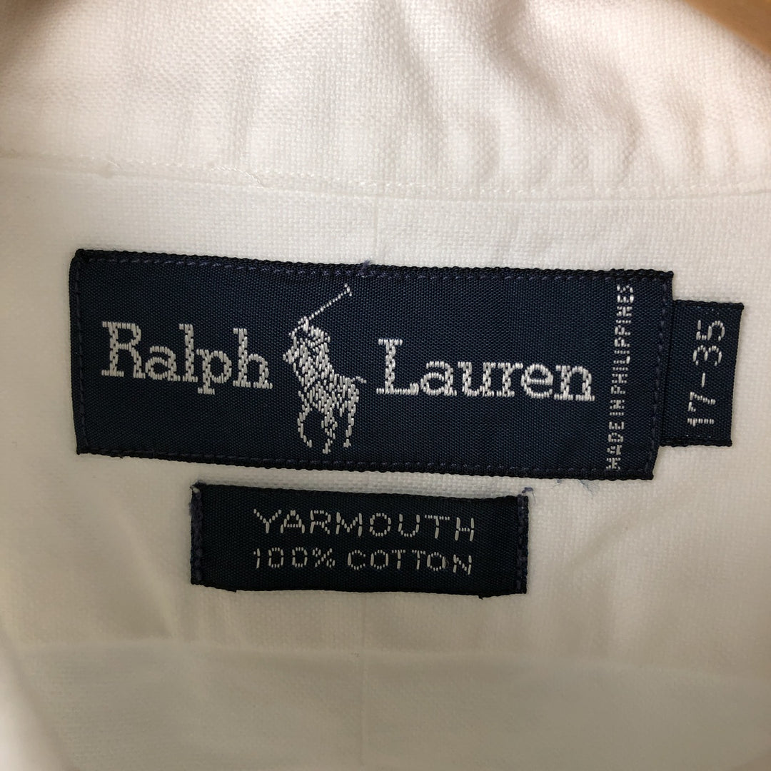 Ralph Lauren YARMOUTH long sleeve button down shirt, men's XL size cotton white type Vintage Second Hand
