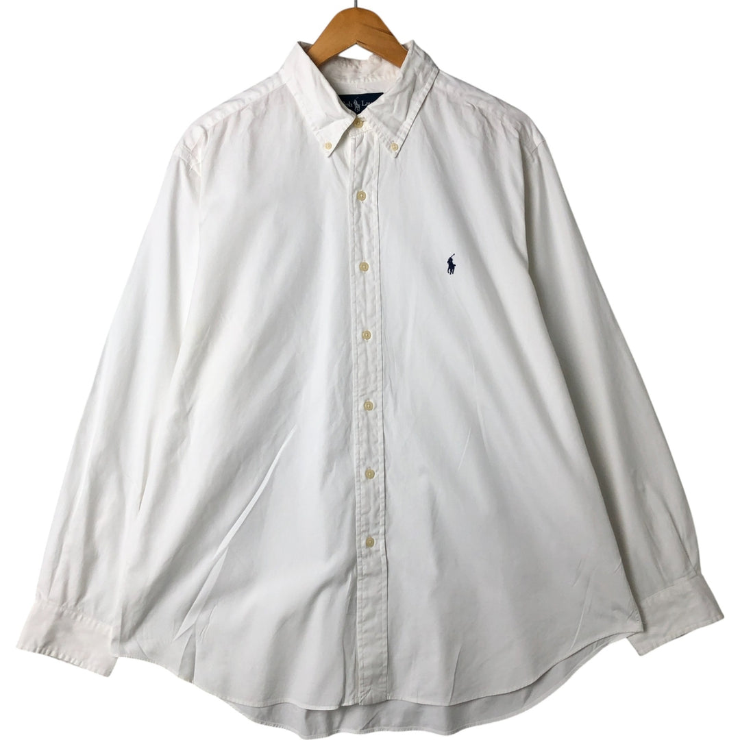 Ralph Lauren Classic Fit Long Sleeve Button Down Shirt Men's XL cotton white type Vintage Second Hand