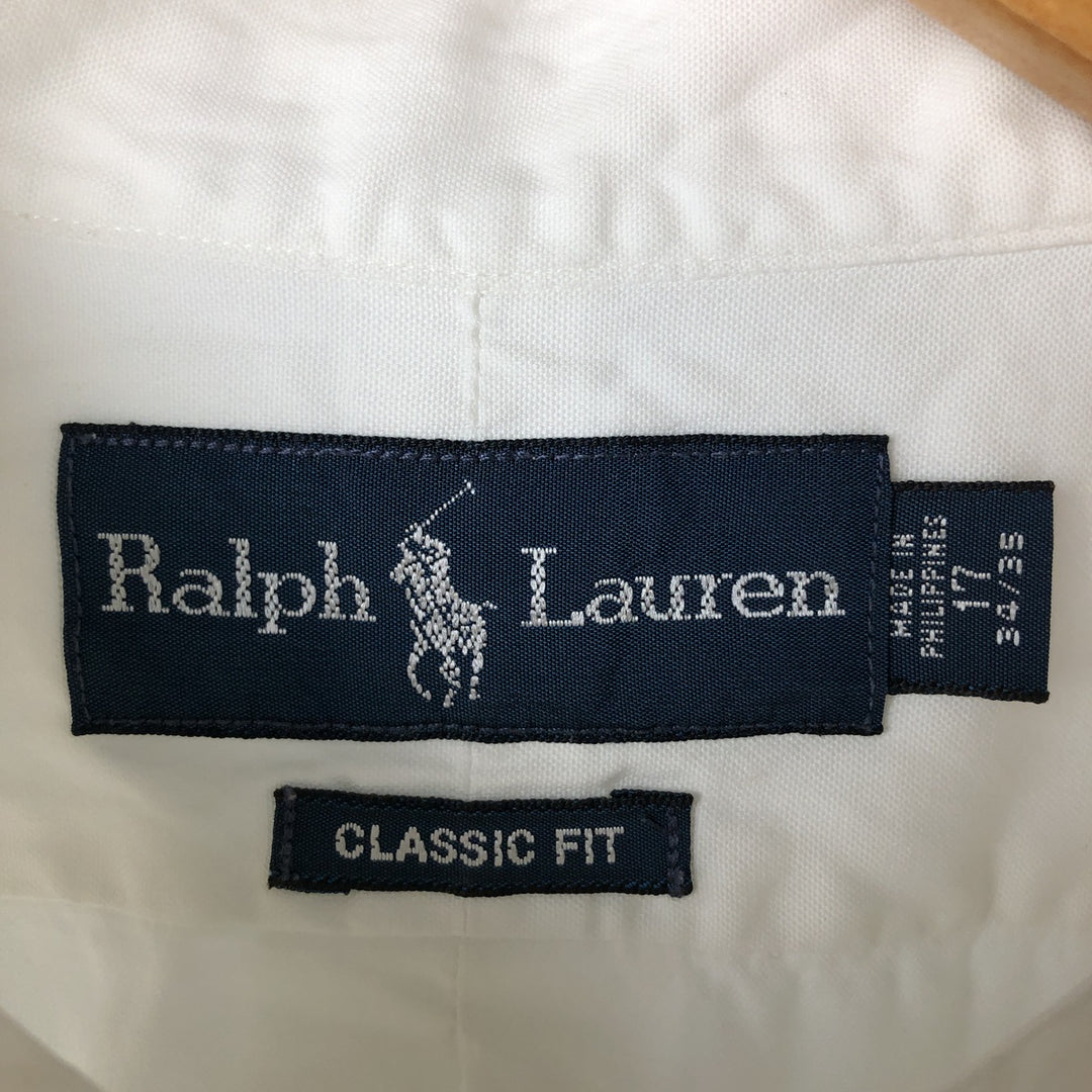 Ralph Lauren Classic Fit Long Sleeve Button Down Shirt Men's XL cotton white type Vintage Second Hand