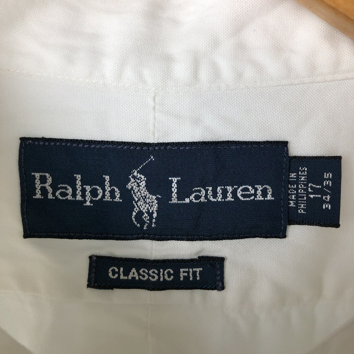 Ralph Lauren Classic Fit Long Sleeve Button Down Shirt Men's XL cotton white type Vintage Second Hand