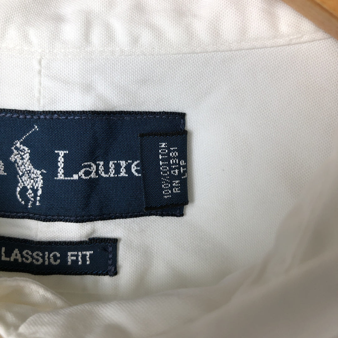 Ralph Lauren Classic Fit Long Sleeve Button Down Shirt Men's XL cotton white type Vintage Second Hand