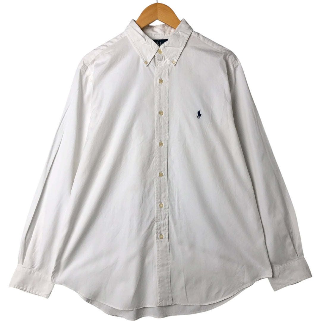 Ralph Lauren Classic Fit Long Sleeve Button Down Shirt, Men's Size L cotton white type Vintage Second Hand