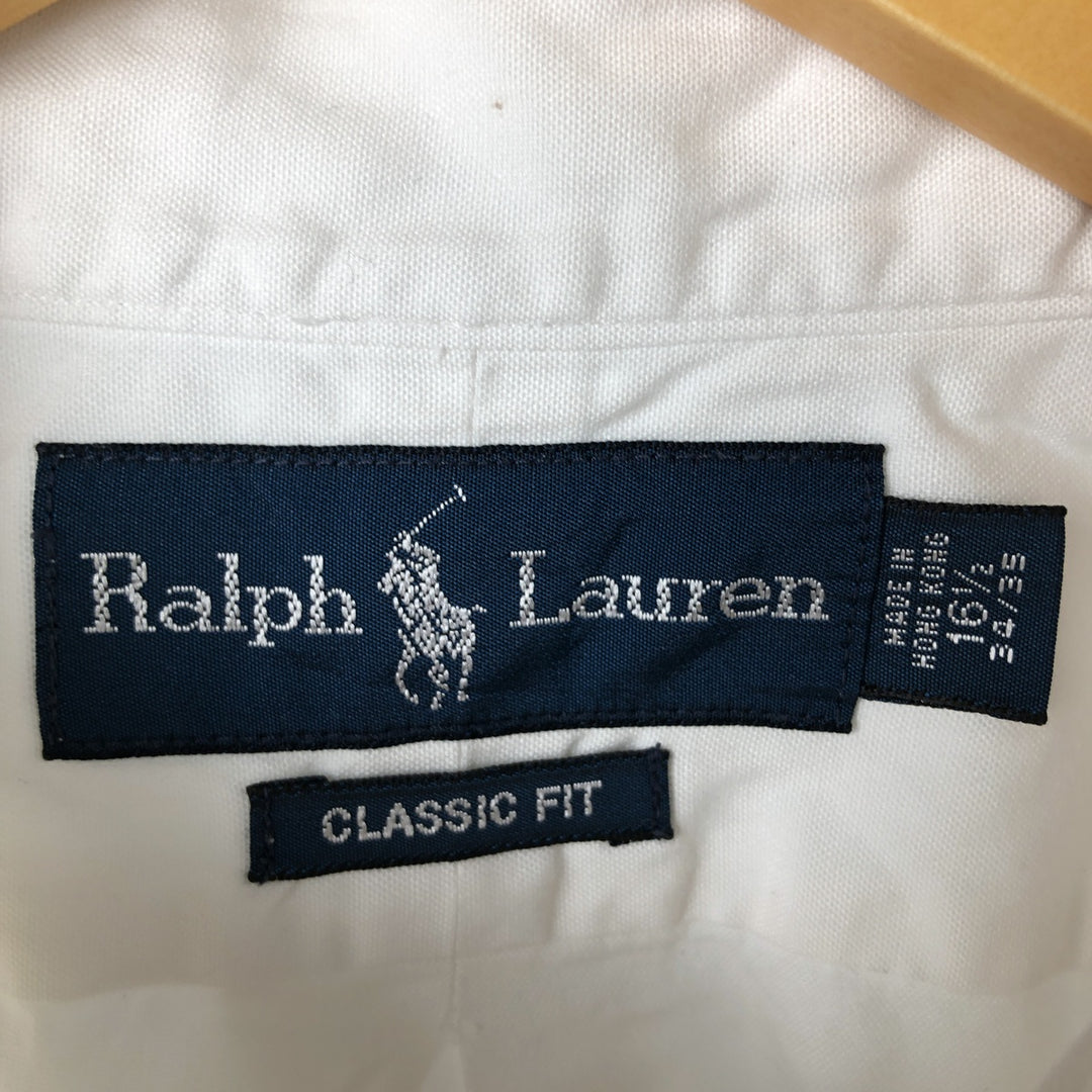 Ralph Lauren Classic Fit Long Sleeve Button Down Shirt, Men's Size L cotton white type Vintage Second Hand