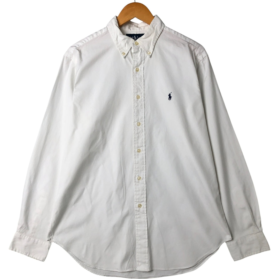 Ralph Lauren Classic Fit Long Sleeve Button Down Shirt, Men's Size L cotton white type Vintage Second Hand