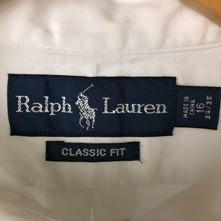 Ralph Lauren Classic Fit Long Sleeve Button Down Shirt, Men's Size L cotton white type Vintage Second Hand
