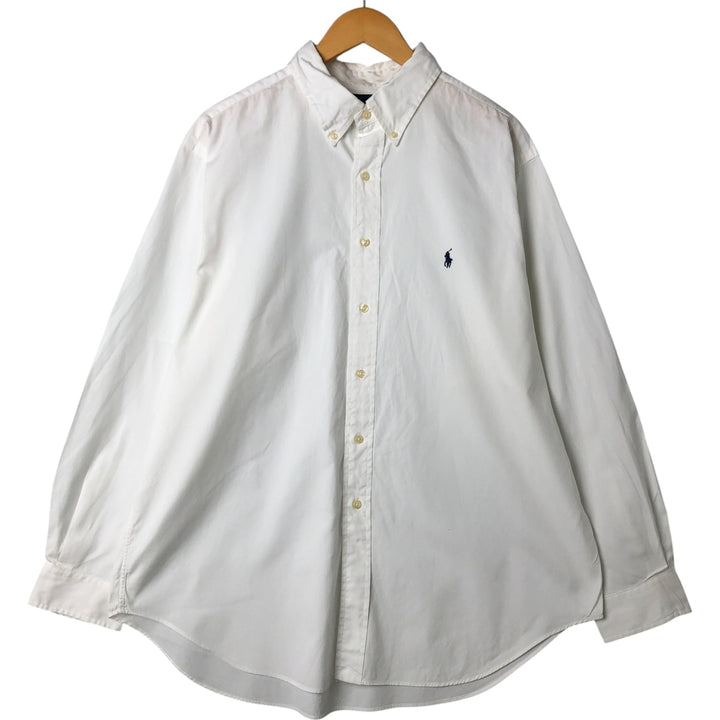 Ralph Lauren Classic Fit Long Sleeve Button Down Shirt Men's XL cotton white type Vintage Second Hand
