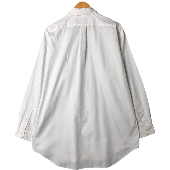 Ralph Lauren YARMOUTH long sleeve button down shirt, men's size L cotton white type Vintage Second Hand