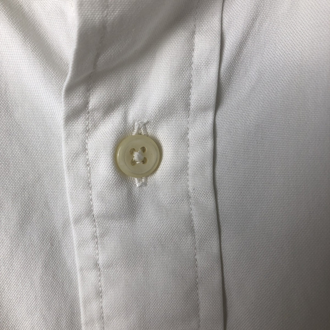 Ralph Lauren YARMOUTH long sleeve button down shirt, men's size L cotton white type Vintage Second Hand