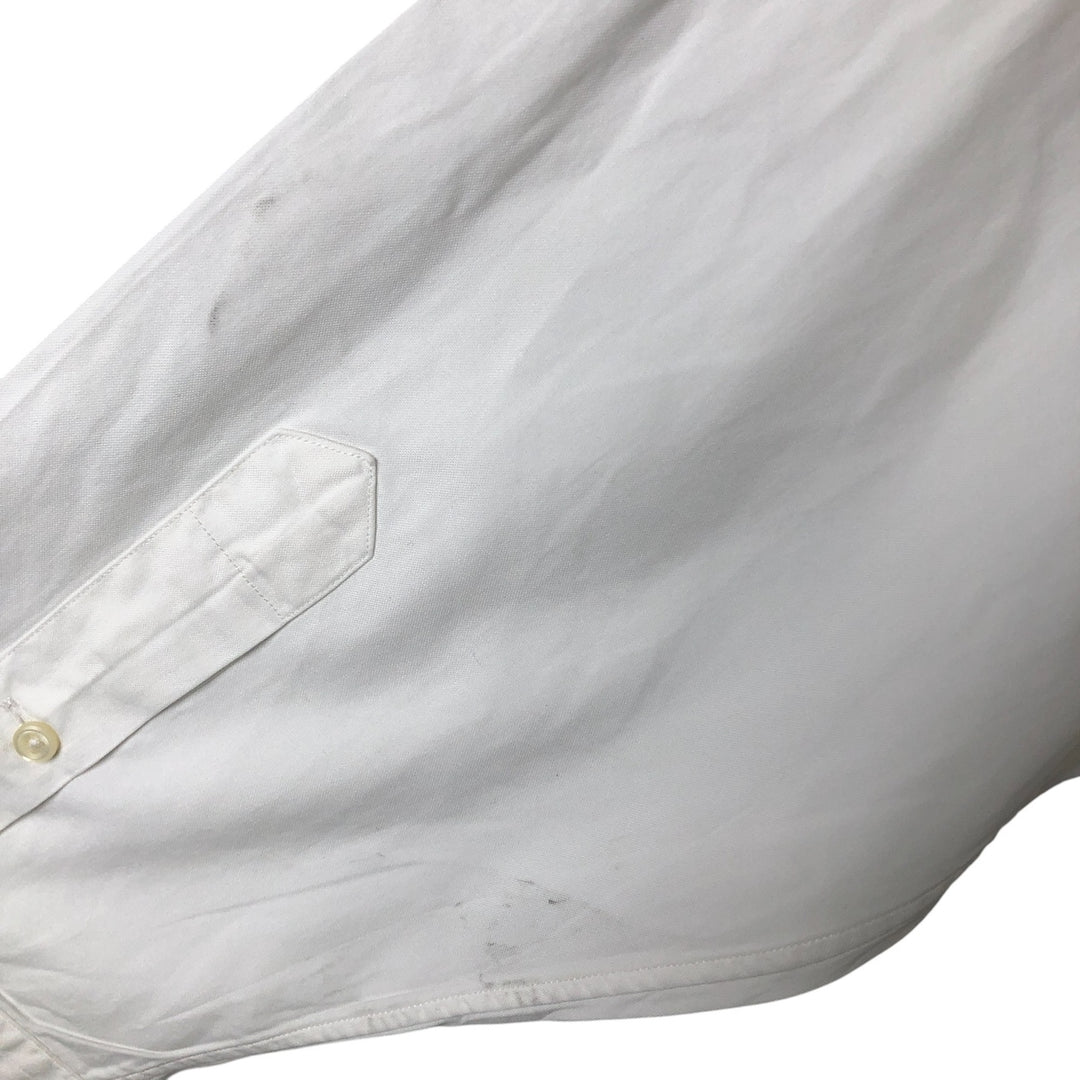 Ralph Lauren YARMOUTH long sleeve button down shirt, men's size L cotton white type Vintage Second Hand