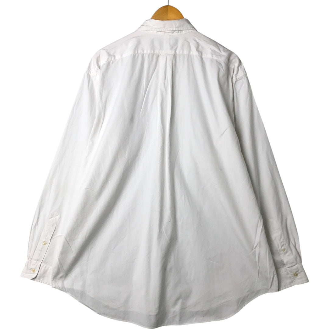 Ralph Lauren YARMOUTH long sleeve button down shirt, men's XL size cotton white type Vintage Second Hand