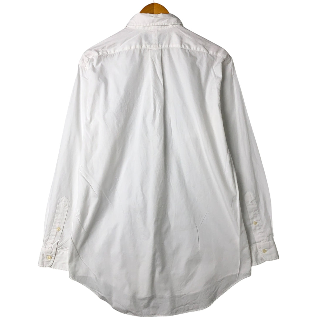 Ralph Lauren YARMOUTH long sleeve button down shirt, men's size M cotton white type Vintage Second Hand