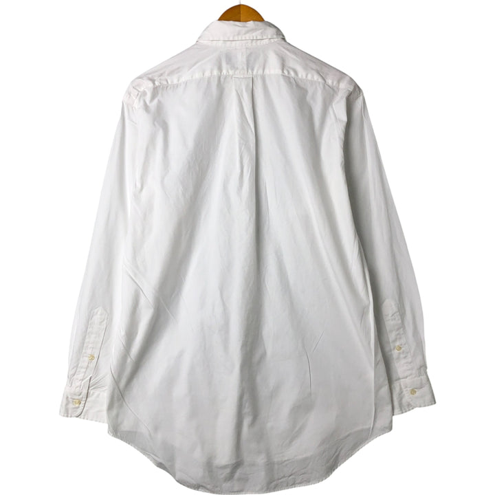 Ralph Lauren YARMOUTH long sleeve button down shirt, men's size M cotton white type Vintage Second Hand