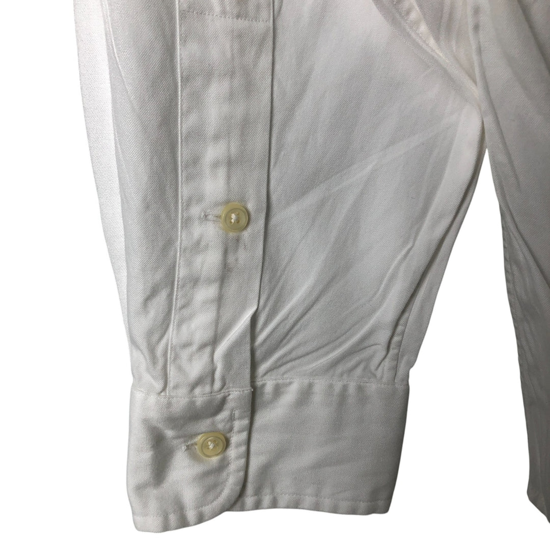 Ralph Lauren YARMOUTH long sleeve button down shirt, men's size M cotton white type Vintage Second Hand
