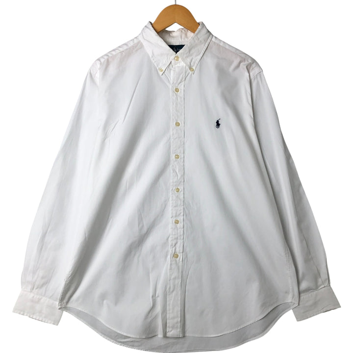 Ralph Lauren Classic Fit Long Sleeve Button Down Shirt, Men's Size L cotton white type Vintage Second Hand
