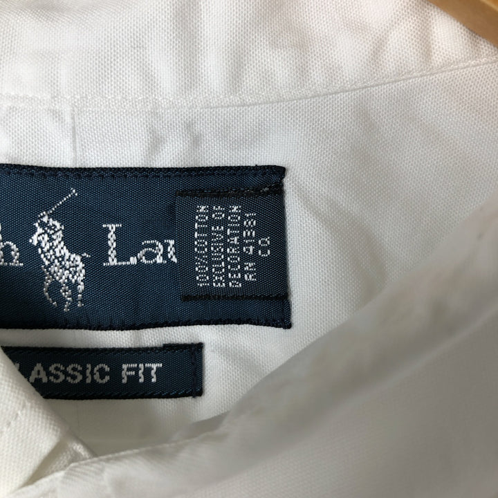 Ralph Lauren Classic Fit Long Sleeve Button Down Shirt, Men's Size L cotton white type Vintage Second Hand
