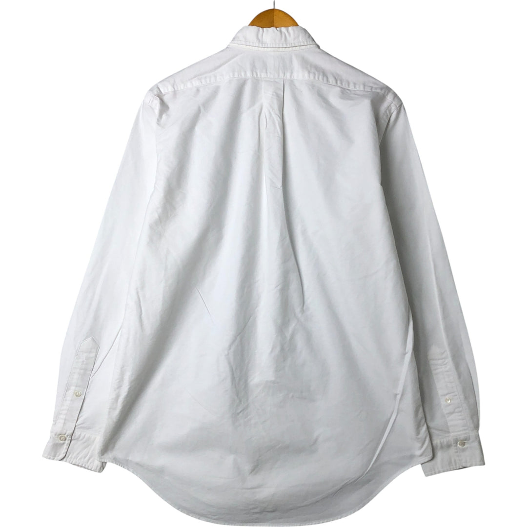 Ralph Lauren long sleeve button down shirt, men's size L cotton white type Vintage Second Hand