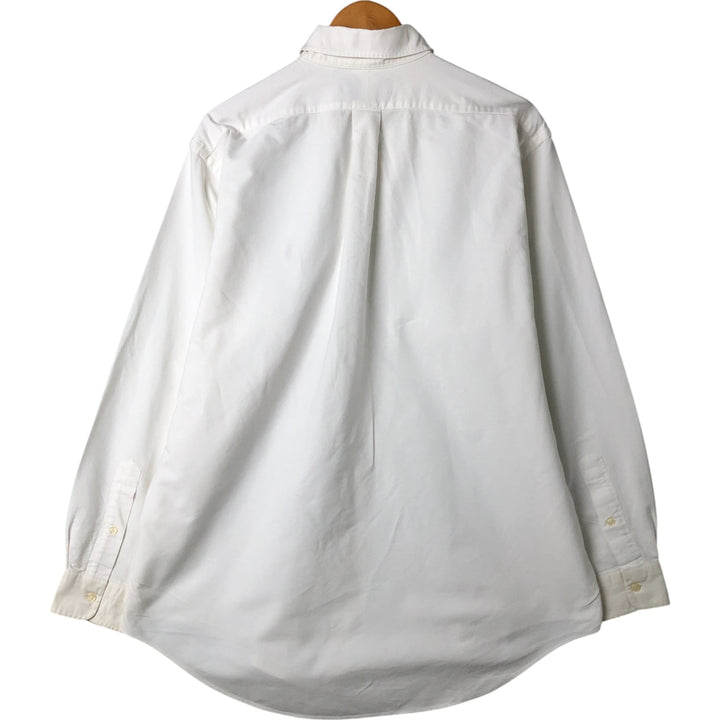 Ralph Lauren YARMOUTH long sleeve button down shirt, men's size L cotton white type Vintage Second Hand