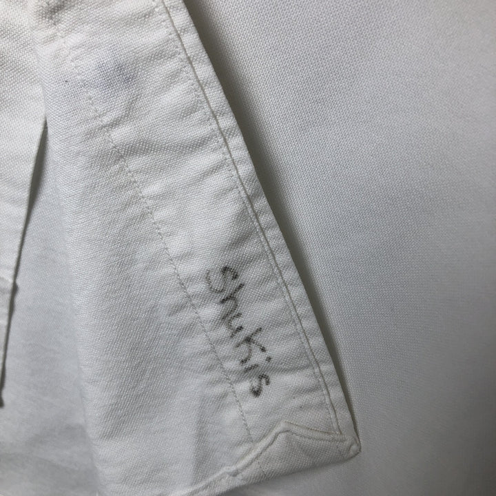 Ralph Lauren YARMOUTH long sleeve button down shirt, men's size L cotton white type Vintage Second Hand