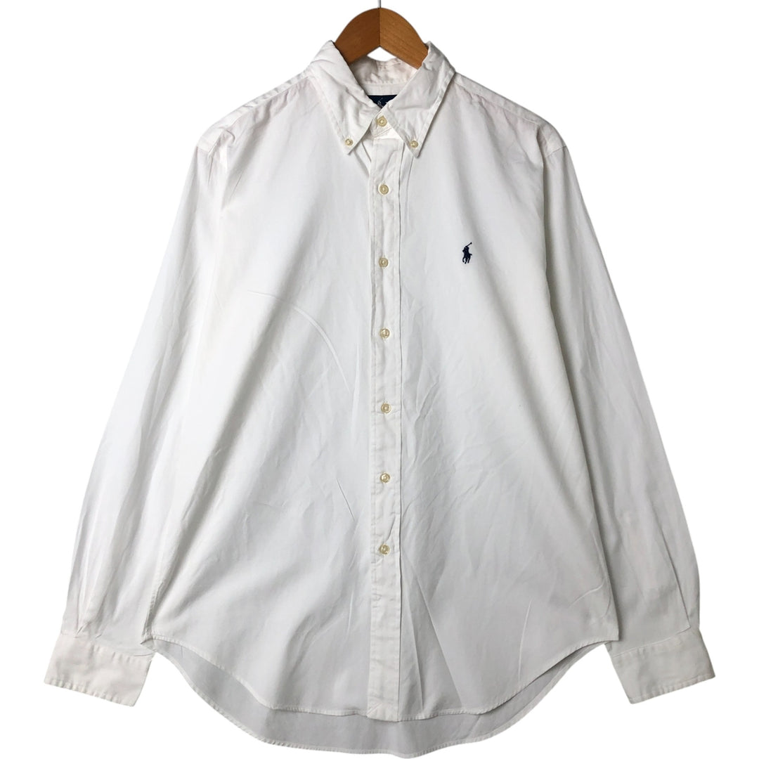 Ralph Lauren Classic Fit Long Sleeve Button Down Shirt Men's M cotton white type Vintage Second Hand