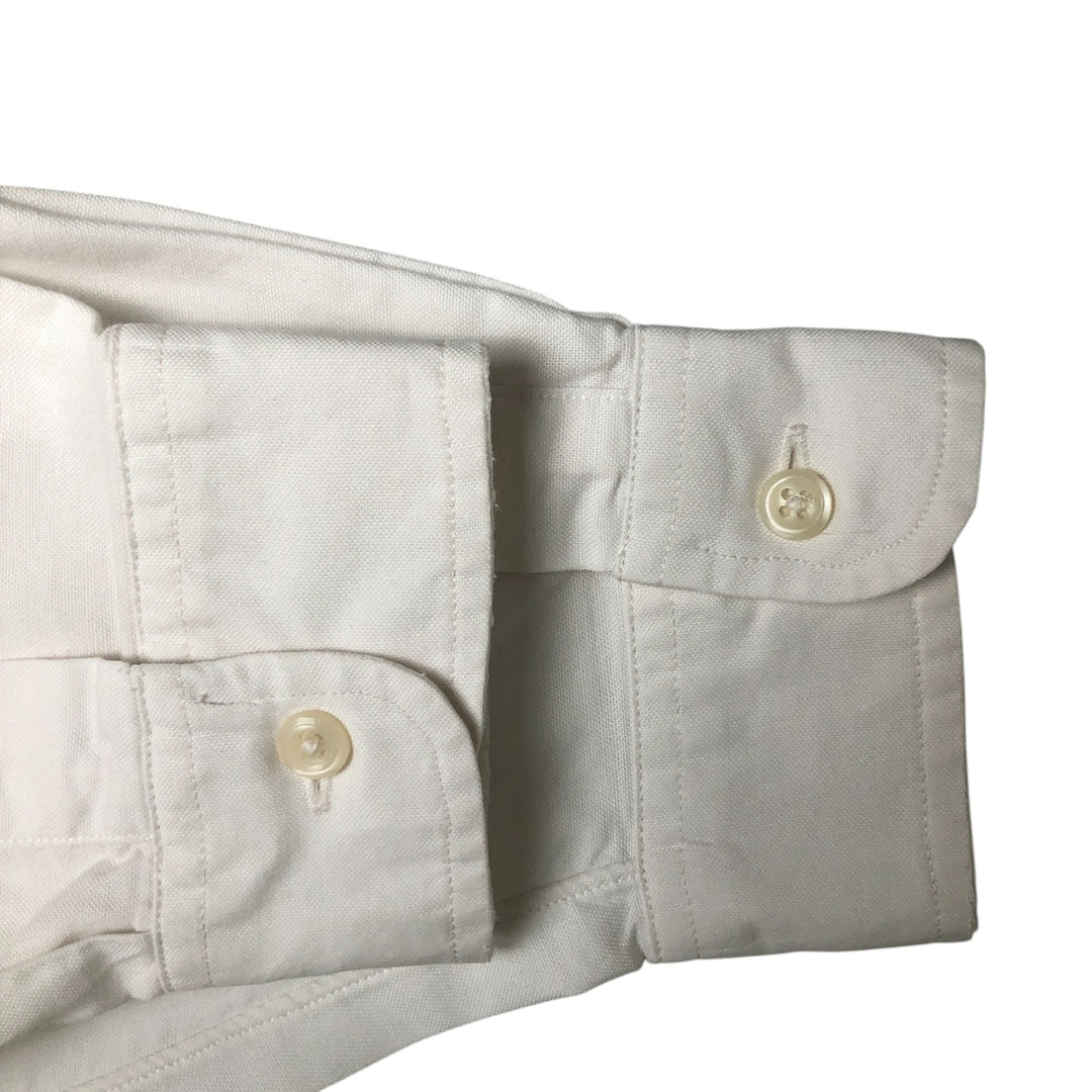 Ralph Lauren YARMOUTH long sleeve button down shirt, men's XL size cotton white type Vintage Second Hand