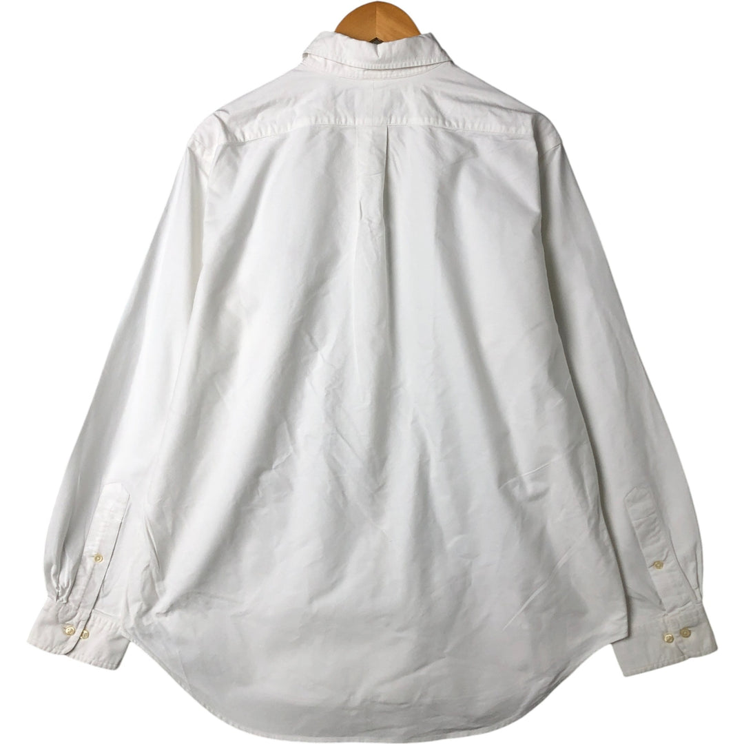 Ralph Lauren Classic Fit Long Sleeve Button Down Shirt, Men's Size L cotton white type Vintage Second Hand