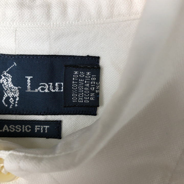 Ralph Lauren Classic Fit Long Sleeve Button Down Shirt, Men's Size L cotton white type Vintage Second Hand