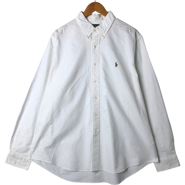 Ralph Lauren CUSTOM FIT long sleeve button down shirt, men's XL size cotton white type Vintage Second Hand
