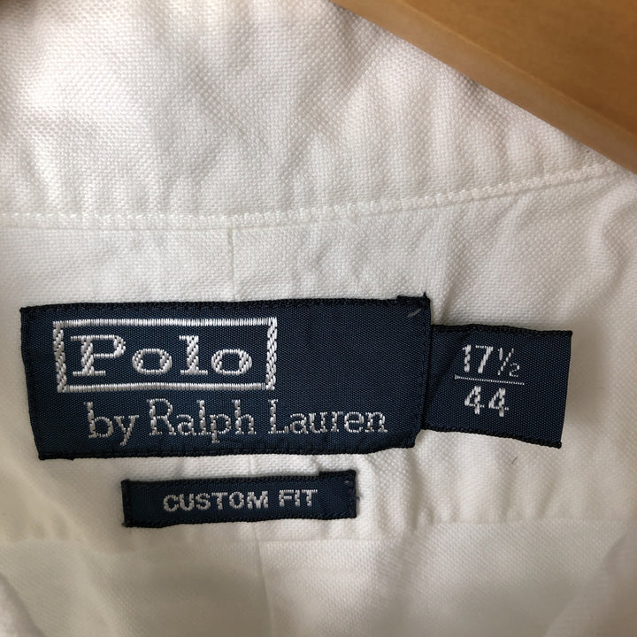 Ralph Lauren CUSTOM FIT long sleeve button down shirt, men's XL size cotton white type Vintage Second Hand