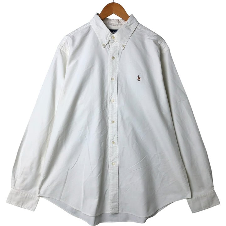 Ralph Lauren Classic Fit Long Sleeve Button Down Shirt Men's XL cotton white type Vintage Second Hand