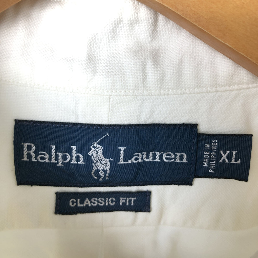 Ralph Lauren Classic Fit Long Sleeve Button Down Shirt Men's XL cotton white type Vintage Second Hand