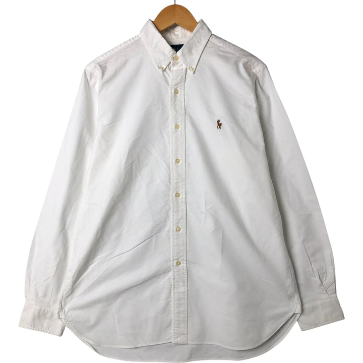 Ralph Lauren Classic Fit Long Sleeve Button Down Shirt, Men's Size L cotton white type Vintage Second Hand