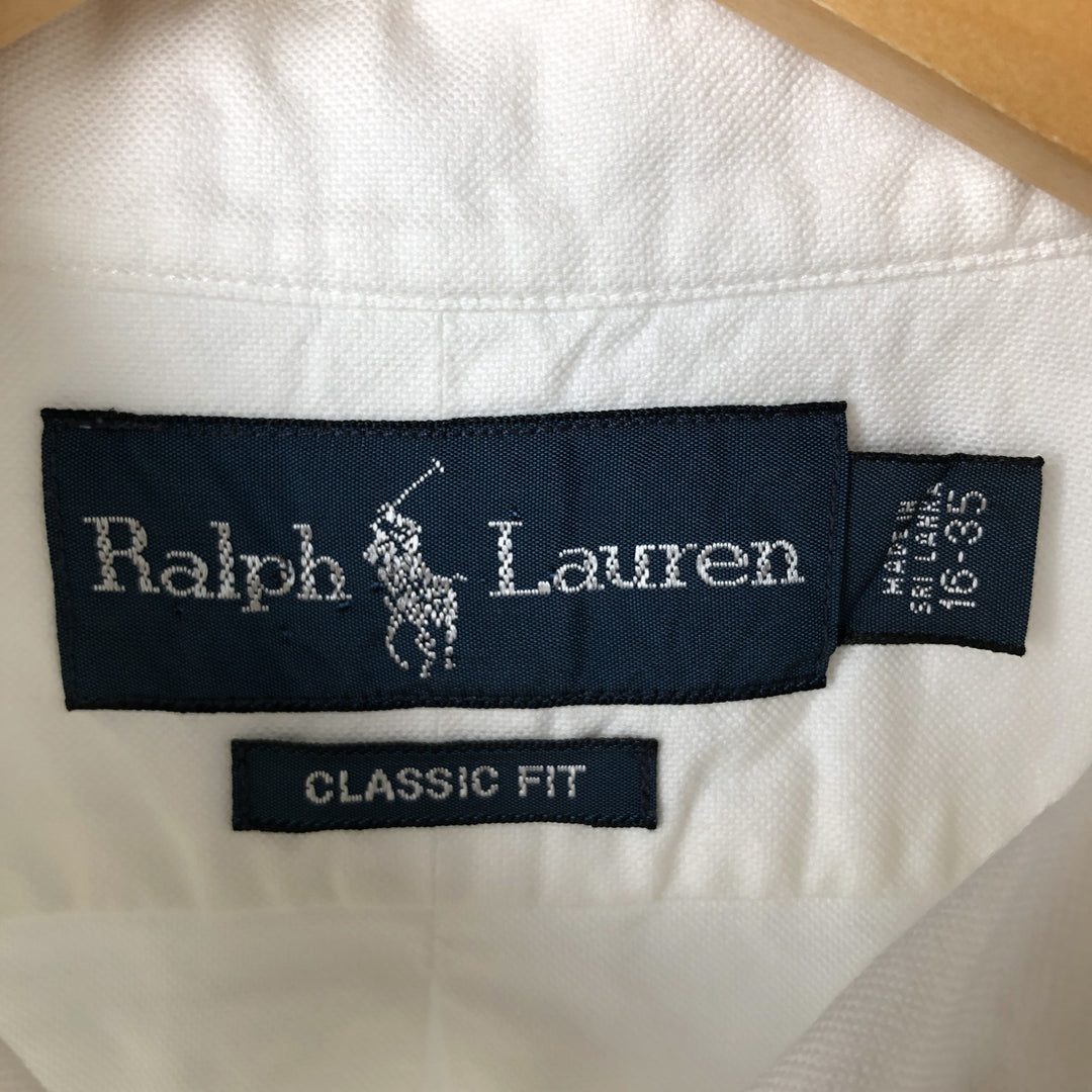 Ralph Lauren Classic Fit Long Sleeve Button Down Shirt, Men's Size L cotton white type Vintage Second Hand