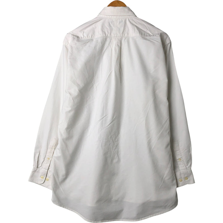 Ralph Lauren YARMOUTH long sleeve button down shirt, men's size L cotton white type Vintage Second Hand