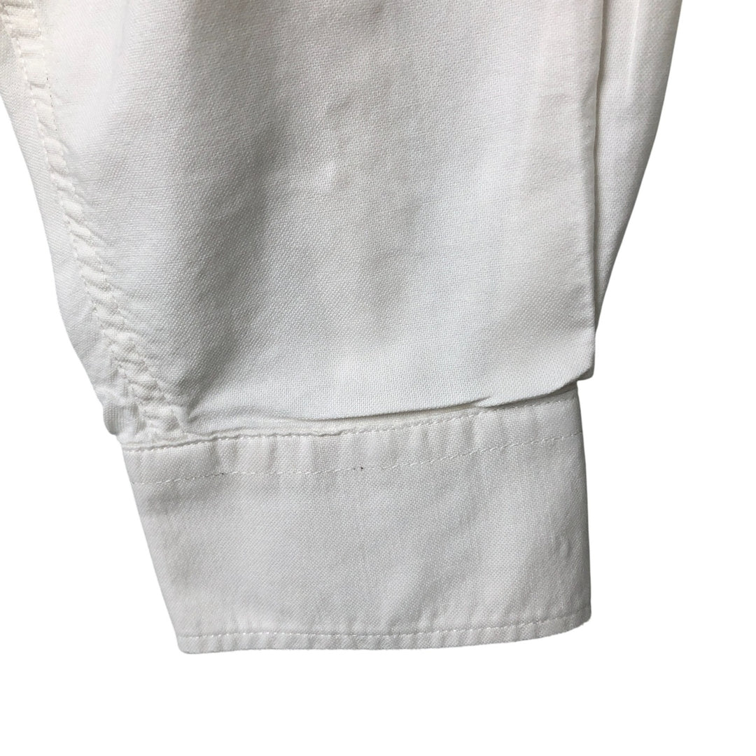 Ralph Lauren YARMOUTH long sleeve button down shirt, men's size L cotton white type Vintage Second Hand