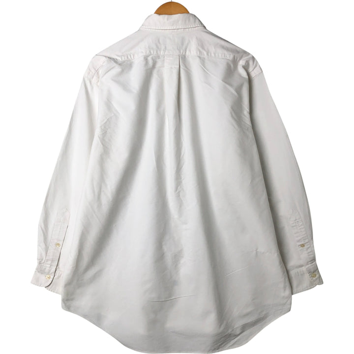 Ralph Lauren YARMOUTH long sleeve button down shirt, men's size L cotton white type Vintage Second Hand