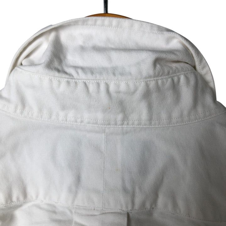 Ralph Lauren YARMOUTH long sleeve button down shirt, men's size L cotton white type Vintage Second Hand