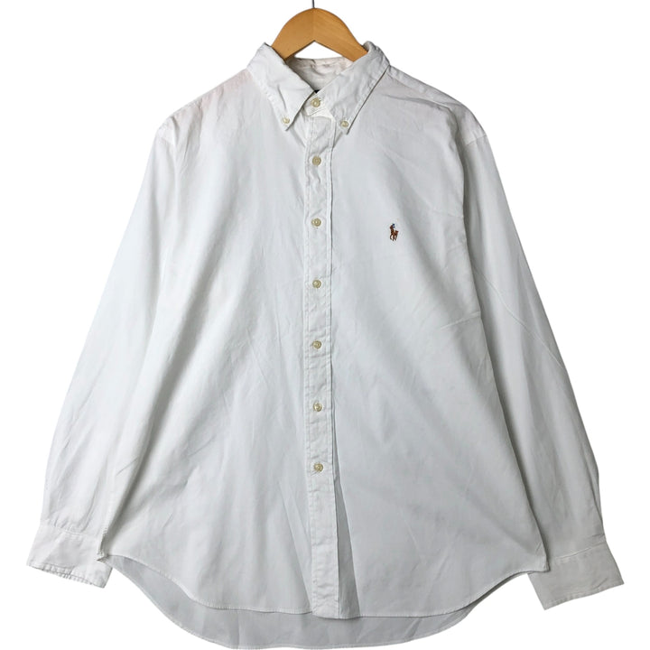 Ralph Lauren Classic Fit Long Sleeve Button Down Shirt, Men's Size L cotton white type Vintage Second Hand