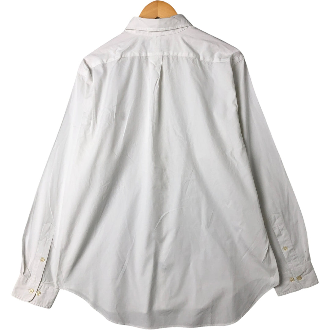 Ralph Lauren Classic Fit Long Sleeve Button Down Shirt, Men's Size L cotton white type Vintage Second Hand