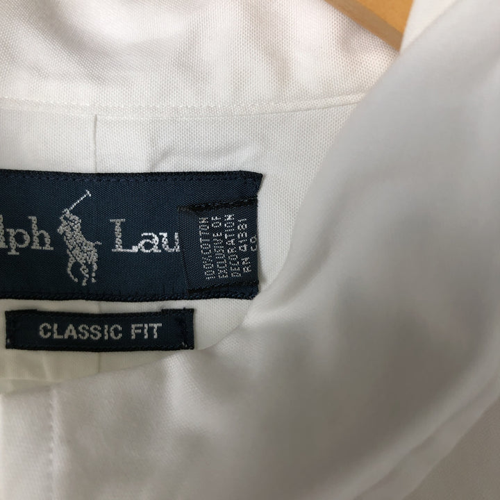 Ralph Lauren Classic Fit Long Sleeve Button Down Shirt, Men's Size L cotton white type Vintage Second Hand