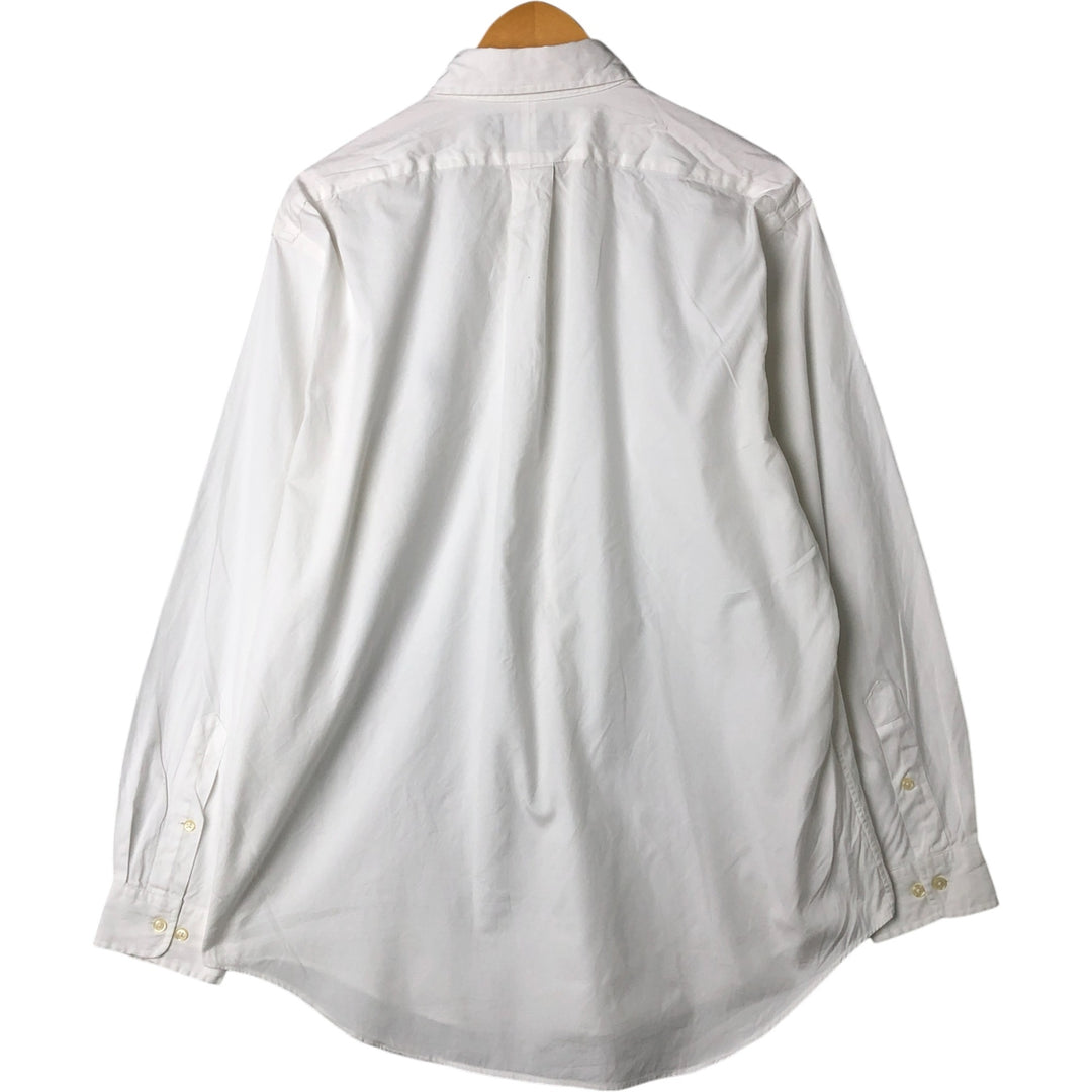 Ralph Lauren YARMOUTH long sleeve button down shirt, men's size L cotton white type Vintage Second Hand