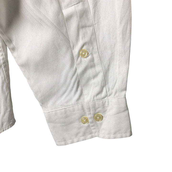 Ralph Lauren YARMOUTH long sleeve button down shirt, men's size L cotton white type Vintage Second Hand