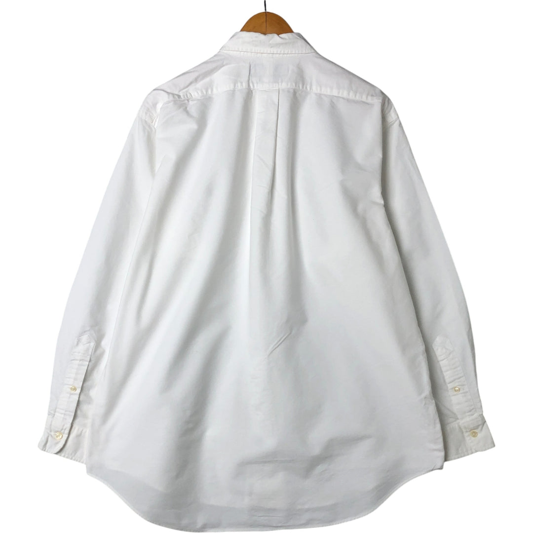 Ralph Lauren YARMOUTH long sleeve button down shirt, men's size L cotton white type Vintage Second Hand