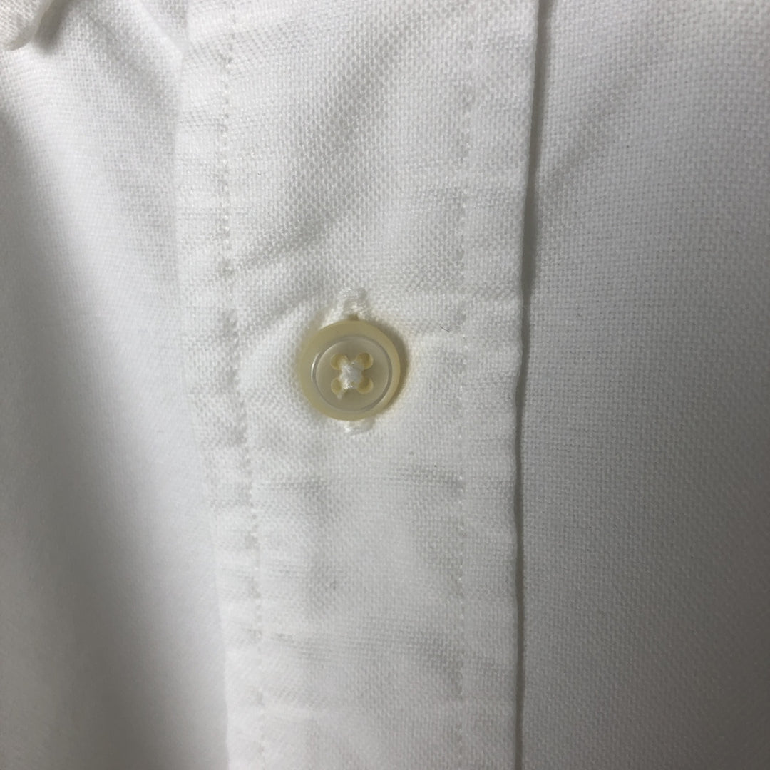 Ralph Lauren YARMOUTH long sleeve button down shirt, men's size L cotton white type Vintage Second Hand