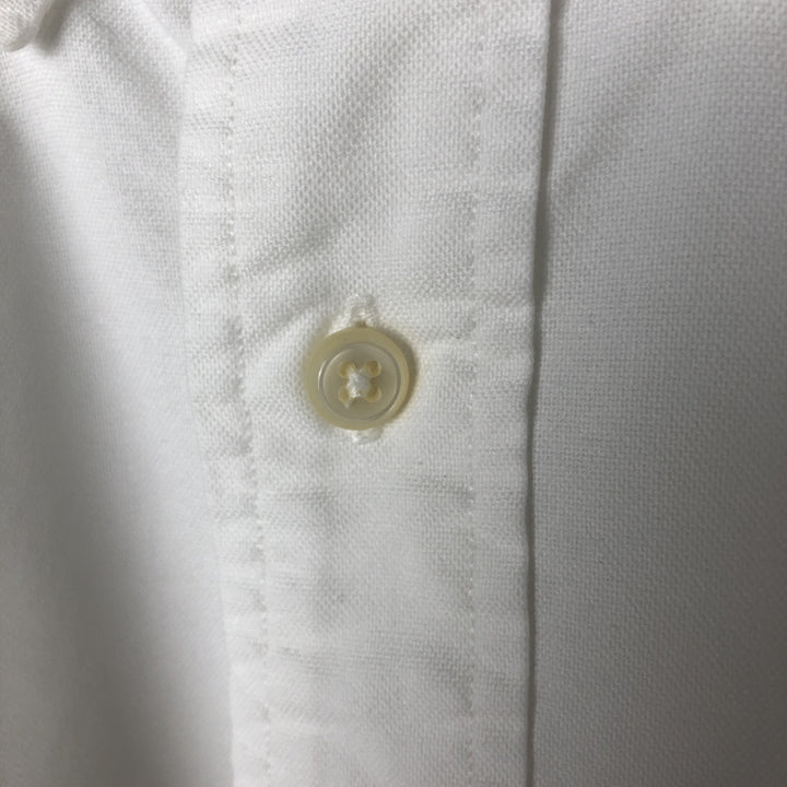 Ralph Lauren YARMOUTH long sleeve button down shirt, men's size L cotton white type Vintage Second Hand