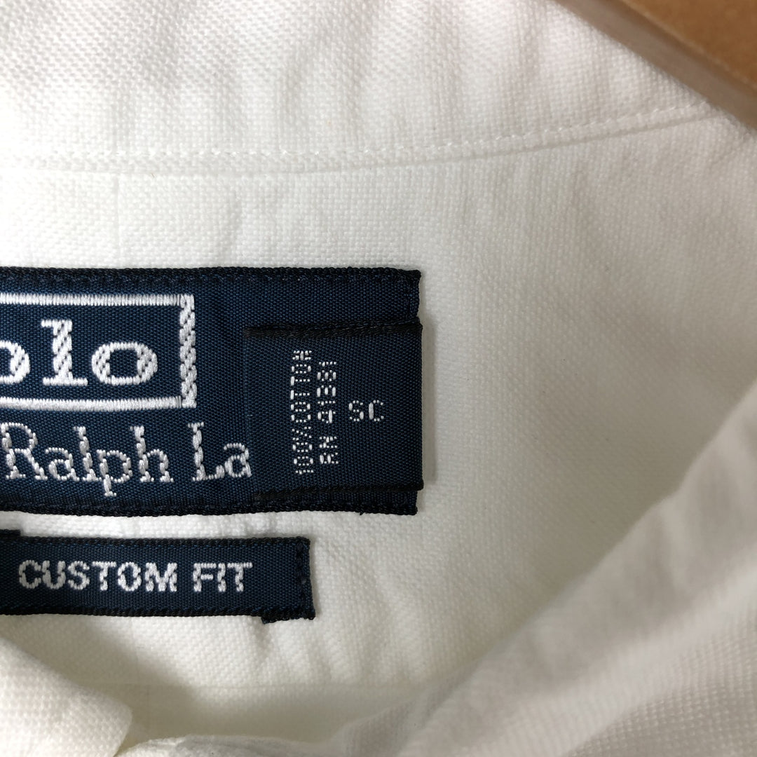 Ralph Lauren POLO by Ralph Lauren long sleeve button down shirt, men's size L cotton white type Vintage Second Hand