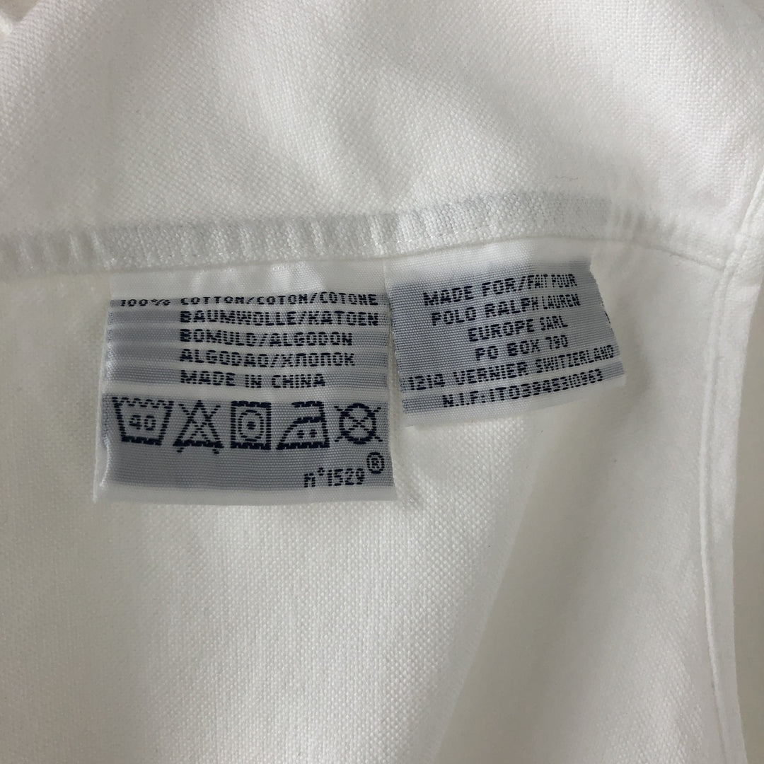 Ralph Lauren POLO by Ralph Lauren long sleeve button down shirt, men's size L cotton white type Vintage Second Hand