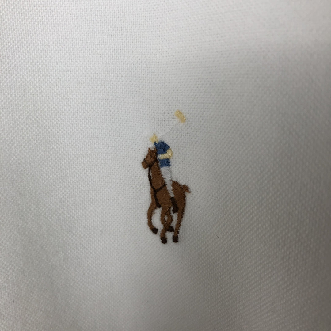 Ralph Lauren POLO by Ralph Lauren long sleeve button down shirt, men's size L cotton white type Vintage Second Hand