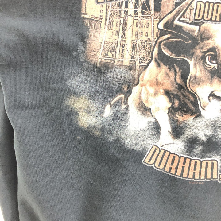 Harley-Davidson cow print full zip sweatshirt, men's M size cotton black type Vintage Second Hand