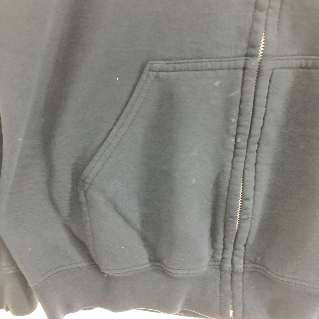 Harley-Davidson cow print full zip sweatshirt, men's M size cotton black type Vintage Second Hand