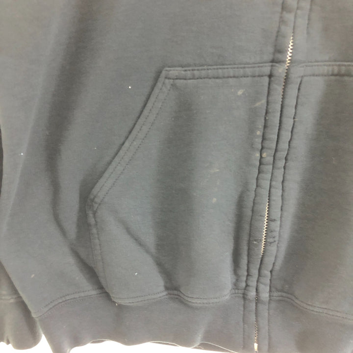 Harley-Davidson cow print full zip sweatshirt, men's M size cotton black type Vintage Second Hand